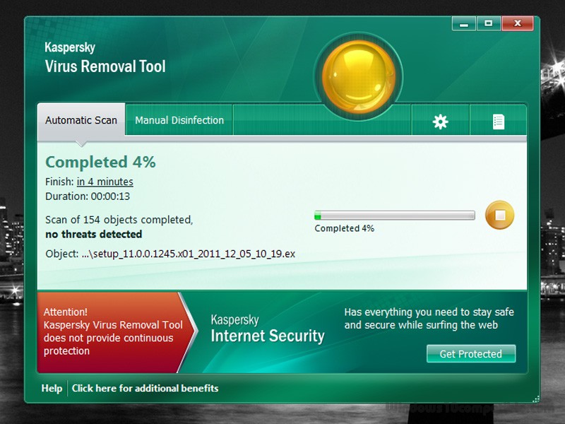 kaspersky virus removal tool infected